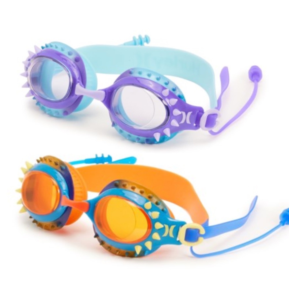 1 set of 2 Hurley kids’ swim goggles, 1 blue, 1 orange
